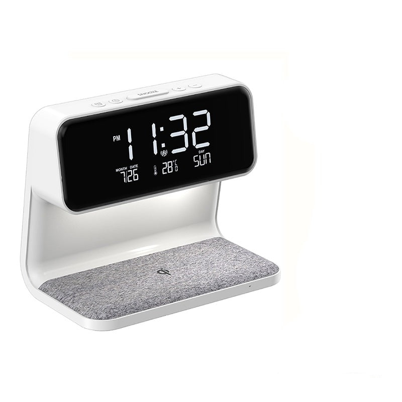 Multifunction Wireless Charger Lamp With Clock