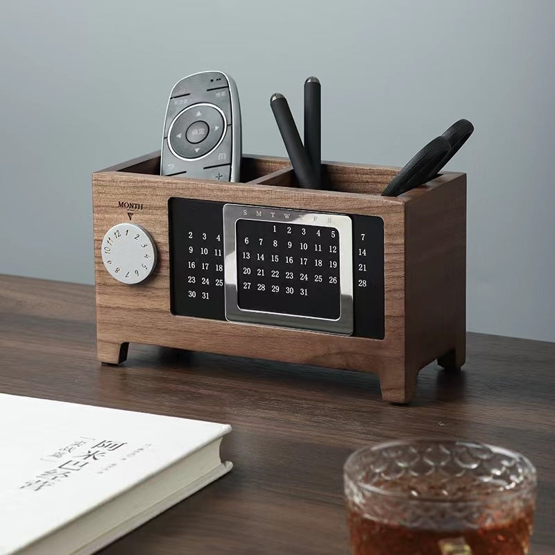 Solid Calendar Pen Holder Organizer