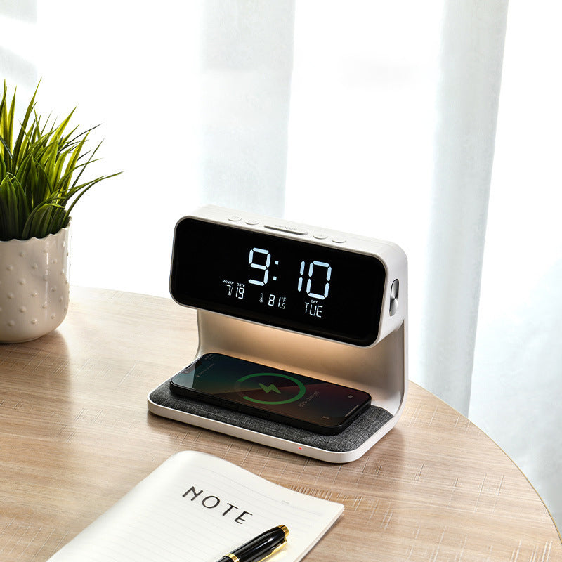 Multifunction Wireless Charger  Lamp With Clock