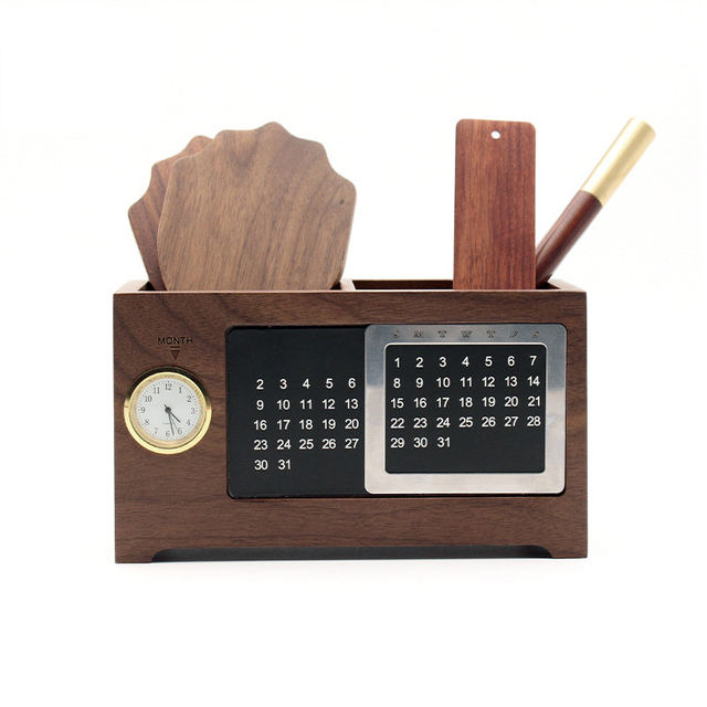 Solid Calendar Pen Holder Organizer